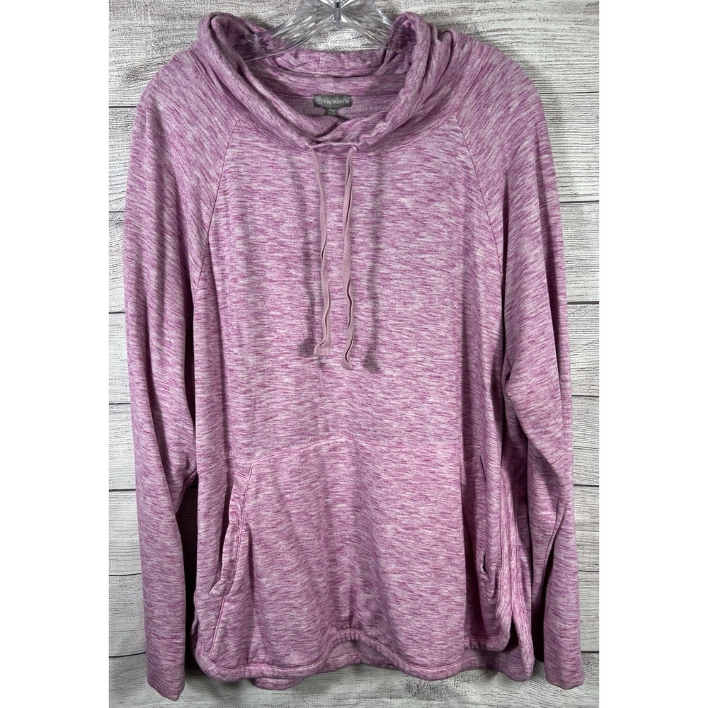 T by Talbots Pink Cowl Neck‎ Pullover Top Medium Soft Cozy Lounge Athleisure XLP